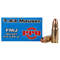 7.63x25mm Mauser Ammo